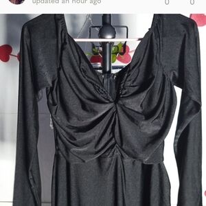 Black silk dress